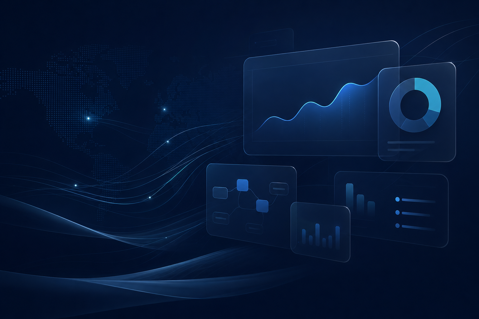 Visual abstracto de operativa, datos y flujos